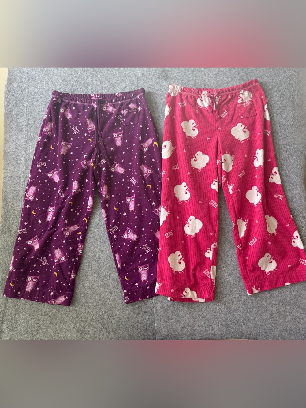 Women’s Pink and Purple Owl & Sheep Pajama Bottoms